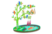 Wooden Jewelry Tree "lyric" - 4 - Jewelry Boxes and Holders - 10doigts.com - Jewelry boxes and displays: the perfect case for your creations – 10doigts.fr