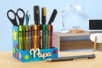 Portalápices "Papa" - Deco en madera cruda – 10doigts.fr