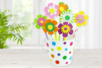 Large White Metal Bucket - 10 cm - 2 - Metal Supports - 10doigts.com - Metal Supports – 10doigts.fr