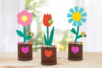 Wooden Flowers and Pots Decoration - 6 Pieces - 1 - Home Decor - 10doigts.com - Home Decor – 10doigts.fr