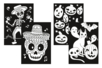PROMO : Coloridos de terciopelo de Halloween (calabazas + Esqueletos) - Kits creativos de Halloween – 10doigts.fr