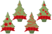 Decorated Wooden Christmas Trees - 8 Pieces - 1 - Painted Wooden Decor - 10doigts.com - Painted Wooden Decor – 10doigts.fr