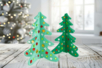 3D Wooden Christmas Trees - 2 Pieces - 2 - Christmas Wooden Objects - 10doigts.com - Christmas Wooden Objects – 10doigts.fr
