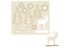 Wooden Christmas Scene - Deer and Trees to Assemble - 1 - Raw Wood Decor - 10doigts.com - Raw Wood Decor – 10doigts.fr