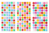 Set de 300 gomets de formas surtidas: redondas, estrellas, flores - Botones – 10doigts.fr