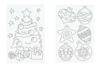 Set de 4 tarjetas de Navidad para colorear + sobres - Cartas de felicitación – 10doigts.fr