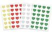 Set de 4 planches de gommettes de Calendrier de l'Avent corazones - Gomets alfabéticos y de mensajes – 10doigts.fr