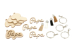 Set de 4 llaveros "papa" - Bisutería y llaveros de madera – 10doigts.fr