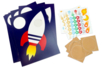 Rocket Card Kit + Hidden Message - 6 Cards - 2 - Card Making Kits - 10doigts.com - Card Making Kits – 10doigts.fr