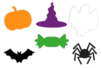 Set de 60 plantillas de Halloween en cartón fuerte colores surtidos - Soportes de Halloween para decorar – 10doigts.fr