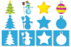Stencils + Christmas Silhouettes - 8 Stencils - 2 - Party Stencils - 10doigts.com - Party Stencils – 10doigts.fr