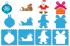 Stencils + Christmas Silhouettes - 8 Stencils - 1 - Party Stencils - 10doigts.com - Party Stencils – 10doigts.fr