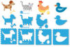 Stencils + Animal Silhouettes - 8 Stencils - 2 - Animal Stencils - 10doigts.com - Animal Stencils – 10doigts.fr