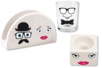 pegatinas sobre vidrio y cerámica - Gomets ojos y caras – 10doigts.fr