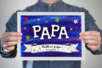 Diploma "Mejor papá de la galaxia" - Cartón pluma y poliestireno – 10doigts.fr