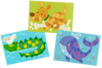 tableau gommette crocodile baleine chien - Creative Sticker Kits – 10doigts.fr