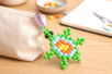 turtle made of pony beads - Summer Crafts – 10doigts.fr