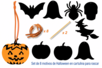 Set de 8 motivos de Halloween en carta a rascar - Cartas para rascar, para puntear – 10doigts.fr