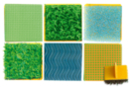 Textured Stamps - Material Effects - 6 Pieces - Foam Stamps, Sponges - 10doigts.fr
