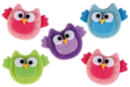 Adhesive Felt Owls - 5 pcs - Felt Stickers - 10doigts.fr