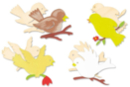 Assorted Natural Wood Birds - 8 Pieces - Raw Wood Decor - 10doigts.fr