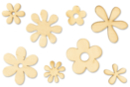 Natural Wooden Flowers - 8 Pieces - Raw Wood Decor - 10doigts.fr