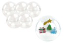 Transparent Plastic Balls - 5 Pieces - Christmas Garland and Ornaments - 10doigts.fr