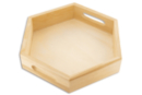 Mini Hexagonal Wooden Tray - Wooden Trays - 10doigts.fr