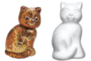 Styrofoam Cat 14 cm - Styrofoam Animals - 10doigts.fr