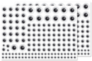 Black Eye Stickers - 296 Eyes - Eye and Face Stickers - 10doigts.fr