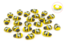Wooden Adhesive Bees - 24 Pieces - Painted Wooden Decor - 10doigts.fr