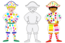 Large Harlequins to Decorate - 6 Pieces - Carnival Creative Kits - Arts and Crafts Activities for Carnival - 10doigts.fr