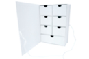 Caja en cartón blanco con cajones - Cajas y cestas de cartón - 10doigts.fr