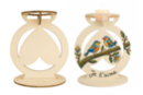 Candelabros de madera para montar con corazón invertido - 6 pcs - Candelabros y portavelas - 10doigts.fr