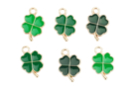 Metal Clover Charms - 6 Pieces - Pandora Beads - Jewelry Trends - 10doigts.fr
