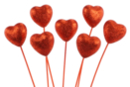 Glitter Hearts on Sticks - 7 Pieces - Heart Decorations - 10doigts.fr