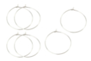 Thin Silver Hoops - 6 Pieces - Earrings - 10doigts.fr