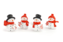 Hombres de nieve de resina - 4 unidads - Pequeñas decoraciones de Navidad - 10doigts.fr