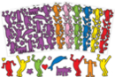 Motivos "La bamboche" en cartulina de colores - 250 formas - Accesorios en papel - 10doigts.fr