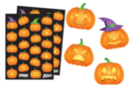 Gomets Halloween calabazas - 44 pcs - Gomets Halloween - 10doigts.fr