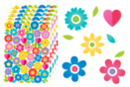 Gomets flores y corazones - 320 pcs - Gomets Flores, Frutas y Verduras - 10doigts.fr