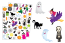 Halloween Stickers - 80 pieces - Halloween Stickers - 10doigts.fr