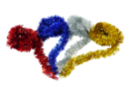 Metallic Garlands - 4 Assorted Colors - Christmas Garland and Ornaments - 10doigts.fr