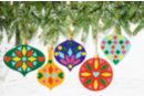 Decorate Your Christmas Baubles Kit + Stickers - 6 Pieces - Christmas Creative Kits for Children - 10doigts.fr