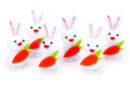 Conejitos suaves con zanahoria - 6 pcs - Accesorios decorativos de Pascua - 10doigts.fr