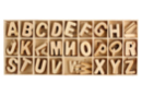 Wood Letters 2.3 cm - 130 pieces - Letters and Numbers - 10doigts.fr