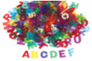 Translucent Plastic Letters - 260 Pieces - Stick-on Decorations - 10doigts.fr