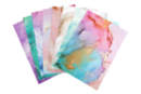 Papel con patrones marmoleados, tamaño A4 - 16 hojas - Papeles con motivos - 10doigts.fr