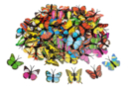 Mariposas 3D de plástico - 100 pcs - Elementos decorativos adhesivos - 10doigts.fr