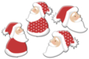 Pares Noel de madera decorados - 8 unidads - Deco de madera pintada - 10doigts.fr